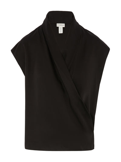 Evarae Ade top in crepe de chine black at Collagerie