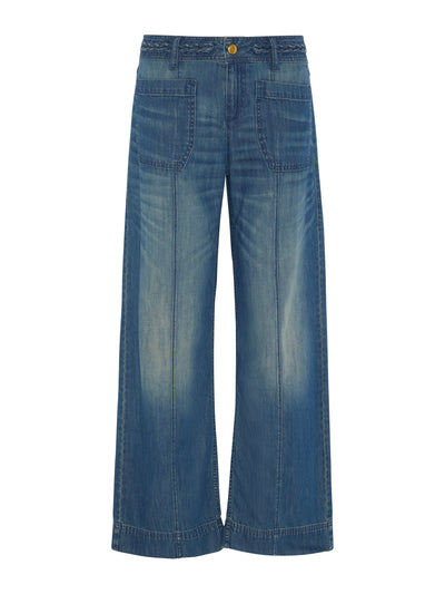 Evarae Fonda jeans in cotton vintage blue at Collagerie