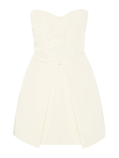 Evarae Lana dress in silk taffeta cream at Collagerie