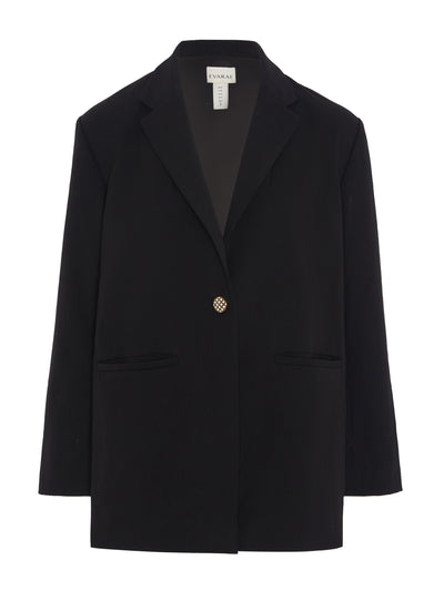 Evarae Riley blazer in wool blend  black at Collagerie