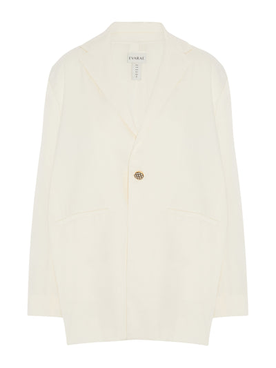 Evarae Riley blazer in tencel cream at Collagerie