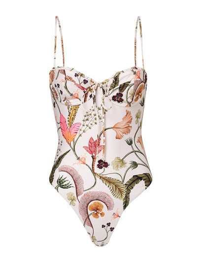 Agua by Agua Bendita Ebano Habitat embroidered swimsuit at Collagerie