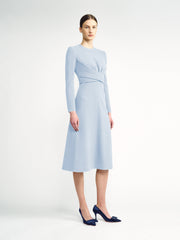 Elta baby-blue wrap-effect double crepe dress Dresses Emilia Wickstead    - Collagerie