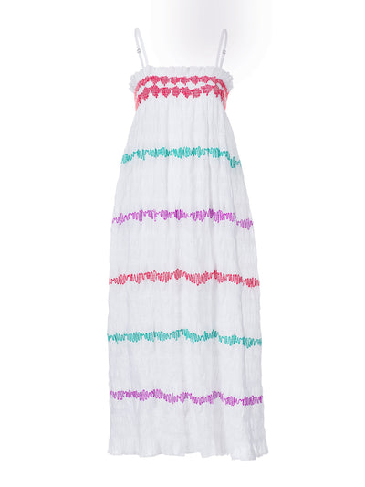 Rae Feather Embroidery cotton bandeau dress at Collagerie
