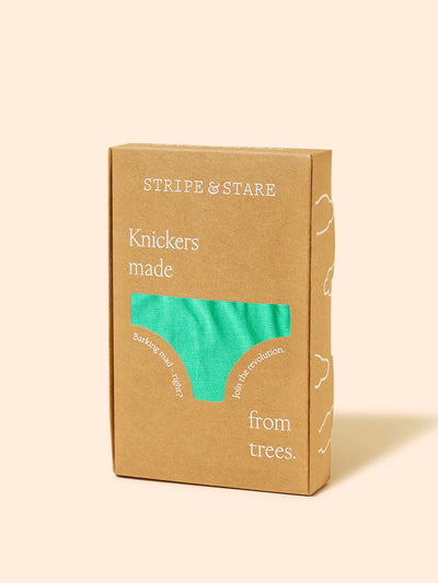 Stripe & Stare Emerald green the original knicker at Collagerie