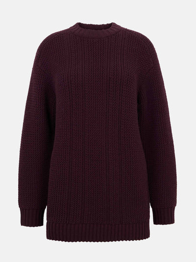 Emilia Wickstead Burgundy Combey knitted jumper at Collagerie