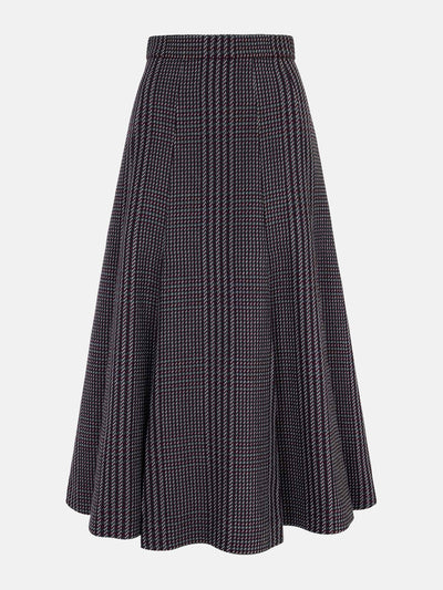 Emilia Wickstead Kensie skirt in prince of wales check merino wool at Collagerie