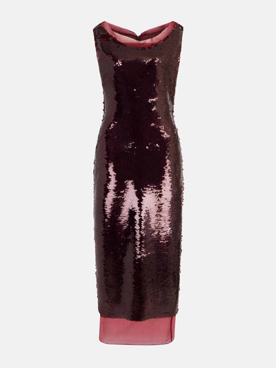 Emilia Wickstead Burgundy jelly sequins Nehemia dress at Collagerie