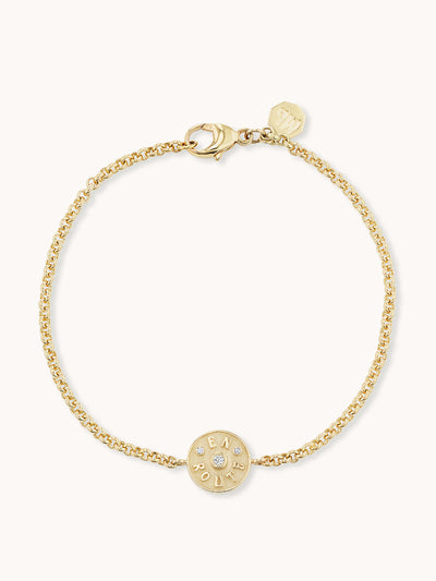 Marlo Laz Mini En Route bracelet in white diamond at Collagerie