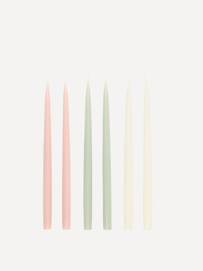 Rebecca Udall Danish taper candles in english garden (Set of 6) at Collagerie