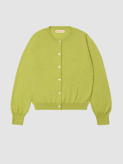 &Daughter Lime Enya cashmere cardigan at Collagerie