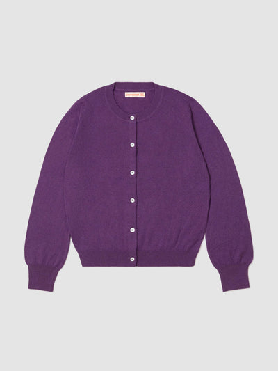 &Daughter Purple Enya cashmere cardigan at Collagerie