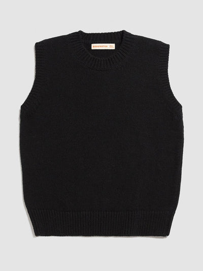 &Daughter Black wool Delma crewneck tank at Collagerie