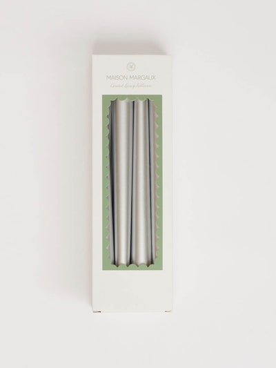 Maison Margaux Silver tapered candles, set of 8 at Collagerie