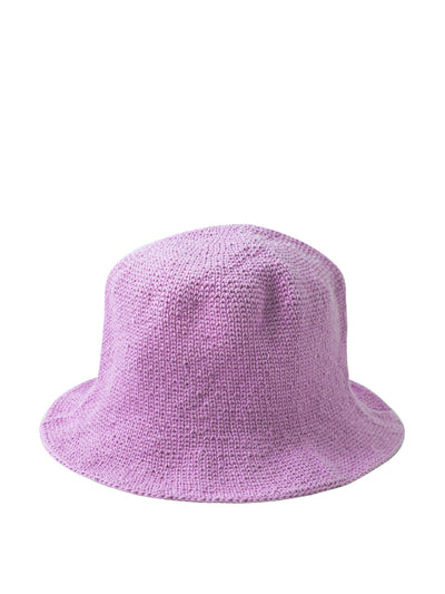 BrunnaCo Florette crochet bucket hat in lilac purple at Collagerie