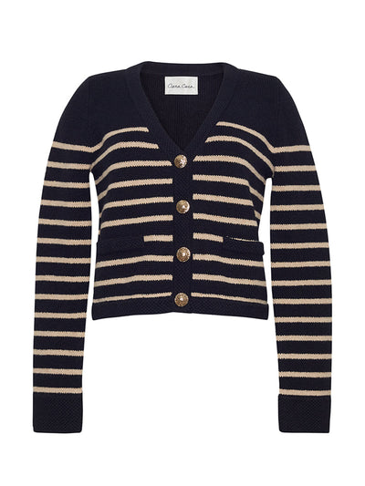 Cara Cara Black brown stripe Finnegan jacket at Collagerie