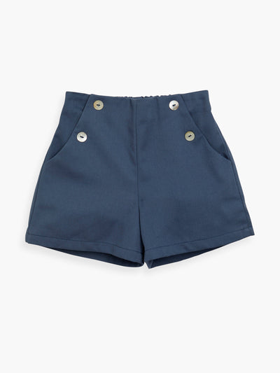 Amaia Navy twill Florine shorts at Collagerie