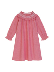 Redcurrant gingham Florrie nightdress  If Only If Age 2-4   - Collagerie