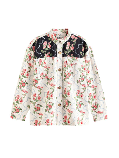 Cath Kidston Rose Flutter twill cotton jacket at Collagerie