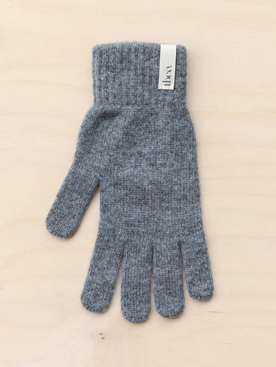 TBCo Cashmere and merino gloves in charcoal melange at Collagerie