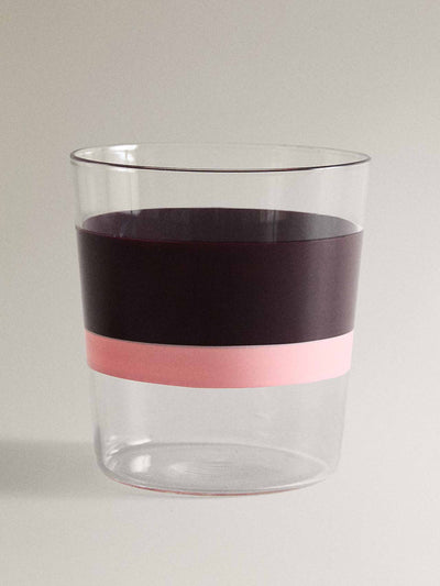 Zara Home x Collagerie Borosilicate tumbler with stripes at Collagerie