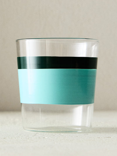 Zara Home x Collagerie Borosilicate tumbler with stripes at Collagerie