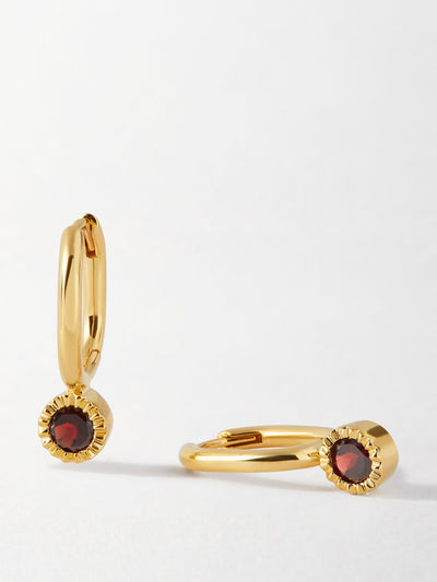 Edge of Ember Garnet drop earrings at Collagerie