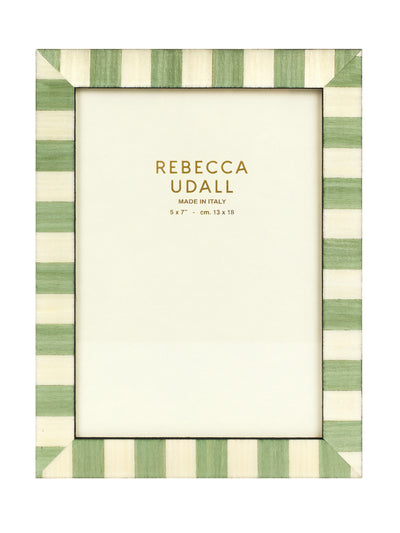 Rebecca Udall Pistachio Delilah striped photo frame at Collagerie