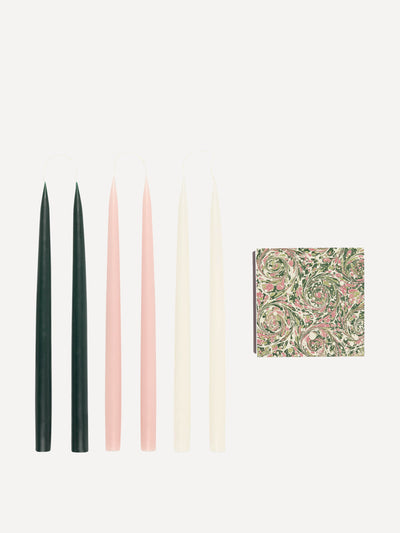 Rebecca Udall Danish taper candles & matches gift set in marble at Collagerie