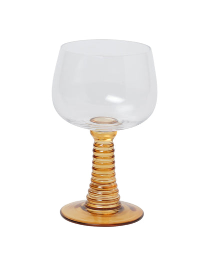 In The Roundhouse Amber wine goblets, set of 2 at Collagerie