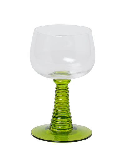 In The Roundhouse Green wine goblets (set of 2) at Collagerie