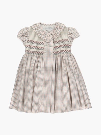 Amaia Red and blue checked Gooseberry dress at Collagerie