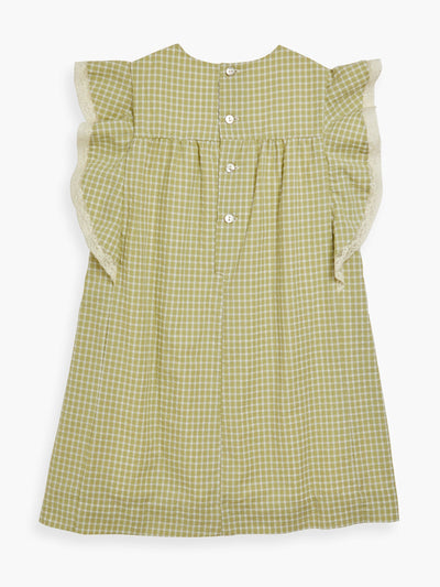 Amaia Sage green check Gordes dress at Collagerie