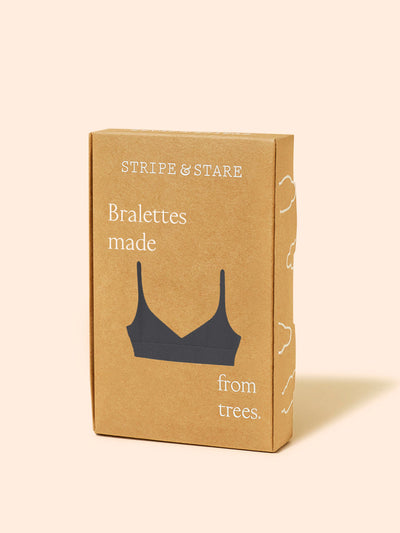 Stripe & Stare Graphite t-shirt bra at Collagerie