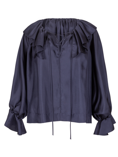 Mondo Corsini Louisa silk twill blouse at Collagerie