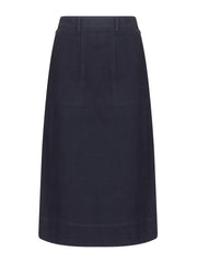 Dark navy Eveline drill skirt Skirts Mondo Corsini XS   - Collagerie