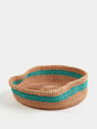 Hadeda Sisal bread basket in blush 1 at Collagerie