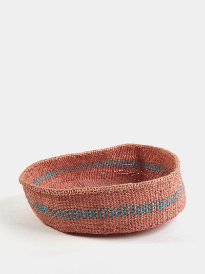 Hadeda Sisal bread basket in blush 2 at Collagerie