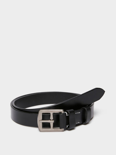 J&M Davidson Harness buckle belt, black and silver at Collagerie