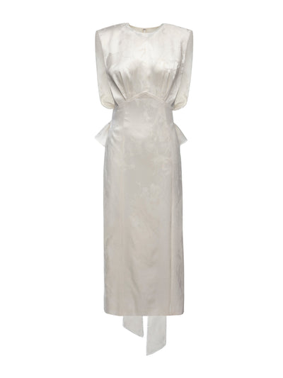 Huishan Zhang White jacquard Daffodil dress at Collagerie