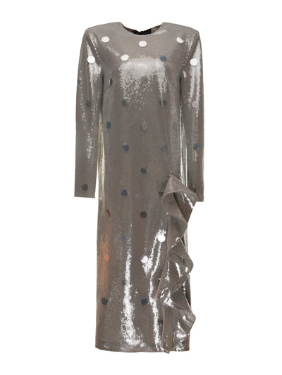 Huishan Zhang Smoke embroidered sequin Lyra dress at Collagerie