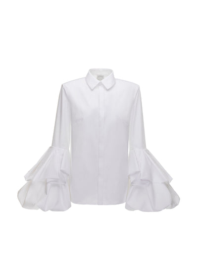 Huishan Zhang White cotton Sharon shirt at Collagerie