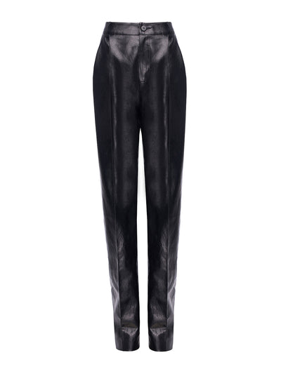 Huishan Zhang Thomas trousers black faux leather at Collagerie