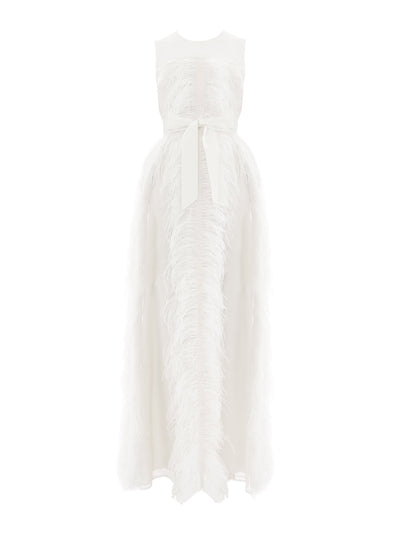 Huishan Zhang White organza Beau gown at Collagerie