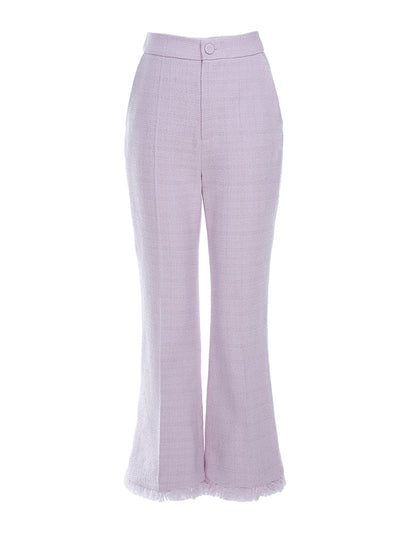 Huishan Zhang Lavender tweed Beverly trousers at Collagerie