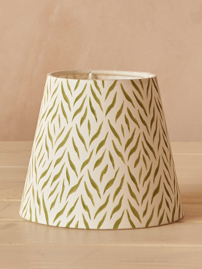 Hum London Mossy green zebra lampshade at Collagerie