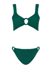 Metallic forest green Hallie bikini Bikini Hunza G    - Collagerie