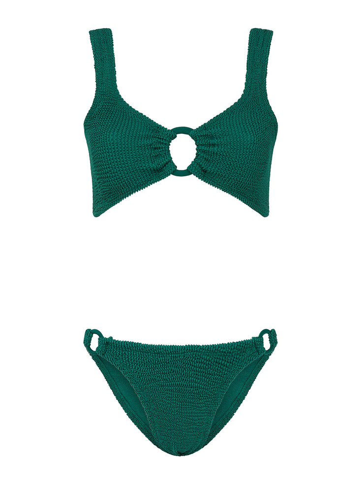 Metallic forest green Hallie bikini Bikini Hunza G    - Collagerie
