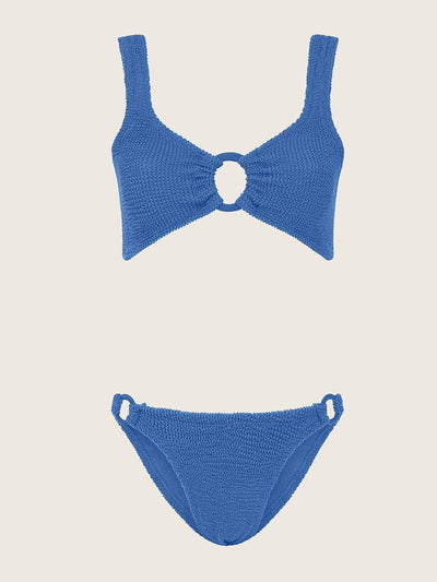 Hunza G Metallic denim Hallie bikini at Collagerie