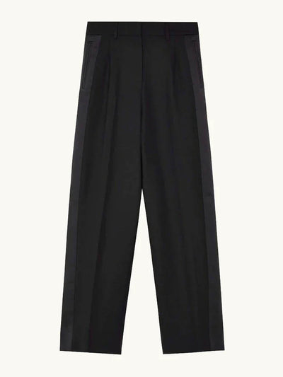 Racil Black Harry tuxedo trousers at Collagerie